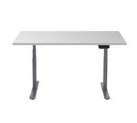 Kimex Escritorio Motorizado Sentado/de Pie 150x75cm, Altura 62-128cm, Tablero Blanco / Base Gris, Conectado
