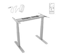 Kimex Escritorio Motorizado Sentado/de Pie 150x75cm, Altura 62-128cm, Tablero Nogal / Base Gris, Conectado