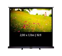 Kimex Kimex 045-1014 pantalla de proyección portátil Pantalla portátil con diagonal de pantalla de 90", sistema de pantógrafo y maletín de transporte: ideal