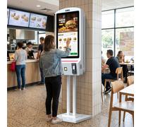 Kimex Kimex 165 3205 Kiosco Pago Táctil 32" Soporte TPV Kimex 165-3205: kiosco de pago táctil 32" Full HD con soporte integrado para TPV. Solución de