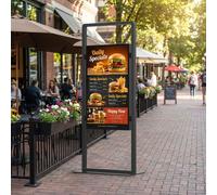 Kimex Kimex Tótem Vídeo Outdoor 55" Full HD 3000 cd 24/7 Tótem de señalización digital para exteriores con pantalla profesional de 55", alto brillo de 3000