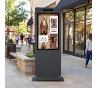 Kimex Kimex Tótem Vídeo Outdoor 55" Full HD 3500 cd 24/7 Tótem de señalización digital para exteriores con pantalla profesional de 55", alto brillo de 3500