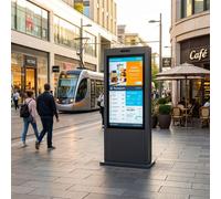 Kimex Kimex Tótem Vídeo Outdoor 65" Full HD 3500 cd 24/7 Tótem de señalización digital para exteriores con pantalla profesional de 65", alto brillo de 3500