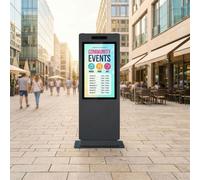 Kimex Kimex Tótem Vídeo Outdoor Táctil 55" Full HD 24/7 PCAP Tótem de señalización digital para exteriores con pantalla táctil PCAP de 55", alto brillo y