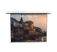 KIMEX - Pantalla de proyección - Eléctrica empotrable - Tamaño Imagen 2,40 x 1,80m - Formato 4/3 - Función WiFi - 048-1504W
