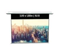 Kimex Pantalla de Proyección Eléctrica Empotrable 3.00x1.88m Formato 16:10 Función Wi-Fi