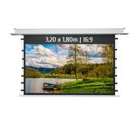 KIMEX - Pantalla de proyección - Eléctrica empotrable tensionada - Tamaño Imagen 3,20 x 1,80m - Formato 16/9 - Función WiFi - 048-5018W