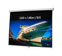 KIMEX - Pantalla de proyección - Función Manual - Tamaño Imagen 2,60 x 1,46m - Formato 16:9 - Ideal para Cine en casa, Salas de reuniones y escuelas - 041-3416