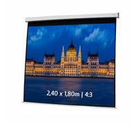 KIMEX - Pantalla de proyección - Función Motorizada - Tamaño Imagen 2,40 x 1,80m - Formato 4:3 - Ideal para Salas de reuniones, escuelas - 042-3405