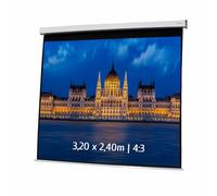 KIMEX - Pantalla de proyección - Función Motorizada - Tamaño Imagen 3,20 x 2,40m - Formato 4:3 - Ideal para Salas de reuniones, escuelas - 042-3409