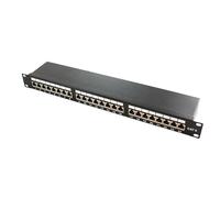 KIMEX - Patch Panel - para Armario Rack 19" - 24 Puertos RJ45, Categoría 6 - Altura 1U - 110-0199