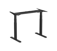 KIMEX- Pie de escritorio motorizado sentado de pie, doble motor, altura ajustable 63-127 cm, ancho ajustable 100-170 cm, color negro