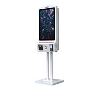 KIMEX - Quiosco Interactivo - Pantalla táctil de 32 Pulgadas - Soporte para Impresora y TPE Integrados - Lector códigos QR - 165-3205
