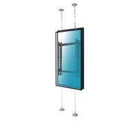KIMEX - Soporte para TV - Soporte de Suelo-Techo con Cables - para 2 Pantallas 42"-75" - Altura 6m - 032-2026