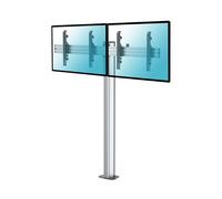 Kimex Soporte de Suelo Atornillable para 2 Pantallas de TV 43"-49" Altura 175cm VESA 400x400 Máx 50Kg