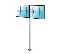 Kimex Soporte de Suelo Atornillable para 2 TV 43"-49" Altura 240cm VESA 400x400 Máx. 50Kg
