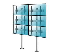 Kimex Soporte de Suelo Atornillable para 6 Pantallas de TV 45"-55" VESA 600x400 Máx 50Kg