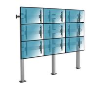 Kimex Soporte de Suelo Atornillable para 9 Pantallas de TV 45"-50" VESA 600x400 Máx 50Kg