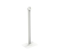 KIMEX - Soporte para Tablets - Compatibilidad VESA 75x75 - Montaje en Suelo - Altura 110 cm - Función inclinable + rotativa - Blanco - 091-4002