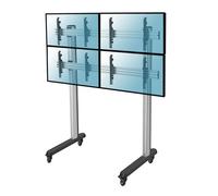 Kimex Soporte de Suelo con Ruedas para 4 Pantallas de TV 45"-55" Altura 240cm VESA 600x400 Máx. 50Kg
