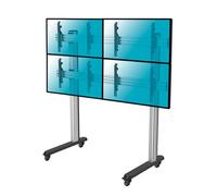 Kimex Soporte de Suelo Móvil para 4 TV 45"-55" Altura 175cm VESA 600x400 Máx. 50Kg
