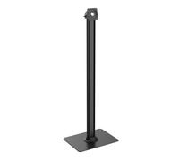 KIMEX - Soporte para Tablets - Compatibilidad VESA 75x75 - Montaje en Suelo - Altura 110 cm - Función inclinable + rotativa - Negro - 091-4102