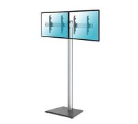 Kimex Soporte de Suelo para 2 Pantallas de TV 43"-49" Altura 240cm VESA 400x400 Máx 50Kg