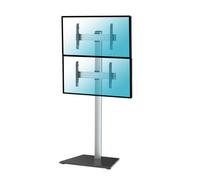 Kimex Soporte de Suelo para 2 TV 40"-65" Altura 240cm VESA 600x400 Máx. 50Kg