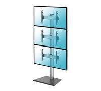 Kimex Soporte de Suelo para 3 Pantallas de TV 40"-65" Altura 240cm VESA 600x400 Máx 50Kg