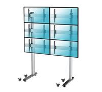 Kimex Soporte de Suelo para 6 Pantallas de TV 45"-55" VESA 600x400 Máx 50Kg