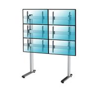 Kimex Soporte de Suelo para 6 TV 45"-55" VESA 600x400 Máx. 50Kg