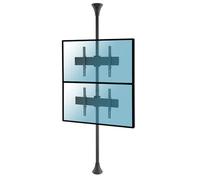 Kimex Soporte de Suelo/Techo Inclinable para 2 Pantallas de TV 32''-75'' Altura 240cm VESA 400x400 Máx 30Kg