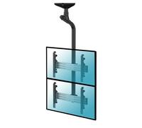 Kimex Soporte de Techo para 2 Pantallas 43"-55" Altura 175cm VESA 600x400 Máx. 50Kg