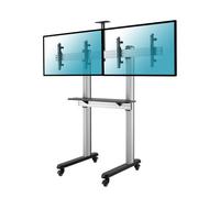 Kimex Soporte de Videoconferencia con Ruedas para 2 Pantallas de TV 45''-55'' VESA 600x400 Máx 50Kg