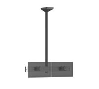 KIMEX - Soporte para TV - Montaje en Techo - para 2 Pantallas 32" - Función inclinable/giratoria - Altura al Techo 150 cm - 031-4232K2