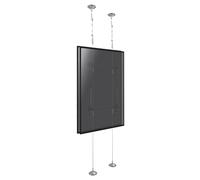 KIMEX - Soporte para TV - Soporte de Suelo-Techo con Cables - para 2 Pantallas 42"-75" - Altura 6m - 032-2026