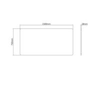 Kimex Tablero Para Escritorio Con Bordes Redondeados 150 X 75 Cm, Madera Natural