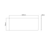 Kimex Tablero Para Escritorio Con Bordes Redondeados 180 X 75 Cm, Madera Clara Rústica
