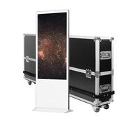 KIMEX - Tótem de vídeo 43" - Full HD - Brillo 500cd - con Flightcase - Blanco