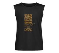 Kimi Raikkonen Leave ME Alone I Know What I'm Doing - Camiseta para hombre con cuello redondo, 100% algodón, camiseta sin mangas unisex, Negro, M