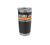 KIMI Retro 70s 80s Sunset Stripe Vaso térmico de acero inoxidable de doble pared