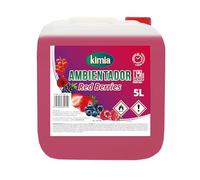 KIMIA - Ambientador de Hogar Red Berries 5L | Perfumador con Fragancia Duradera a Frutos Rojos | Para Cualquier Estancia de Casa, Coche y Oficina | Fórmula Concentrada | Ambiente Fresco y Perfumado