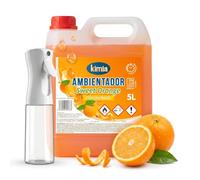 KIMIA - Pack Ambientador de Hogar Concentrado Sweet Orange 5L + Pulverizador | Perfumador con Fragancia Dulce y Cítrica | Para Cualquier Estancia de Casa y Oficina | Ambiente Fresco y Perfumado