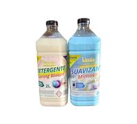KIMIA - Pack Detergente Concentrado Spring Blossom 2L + Suavizante Concentrado Mimoso 2L | Limpieza Profunda | Fragancia Primaveral y Duradera | Protege Color de la Ropa | Suavidad y Frescor Duradero
