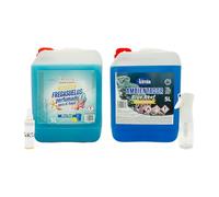 KIMIA - Pack Sensorial Concentrado Blue Reef | Ambientador 5L+ Fregasuelos 5L | Fragancia Duradera Aroma Marino | Fórmula Concentrada | Limpiador de Suelo | Limpieza Profunda