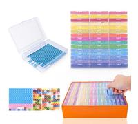 KIMIGO 45 Piezas Pintura de Diamante,Diamond Painting,Diy Diamante de Pintura Herramientas Kit,Diamond Painting Kit, Bandejas de Pintura de Diamantes con Tapas,Almacenamiento de Cuentas