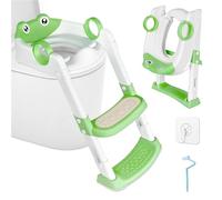 KIMIGO Adaptador WC Niños con Escalera,Inodoro de Entrenamiento 2 en 1 para Niños,Portatil Orinal Asiento Baño Inodoro,Plegable Portatil Infantil Asiento Inodoro para Niños y Niñas