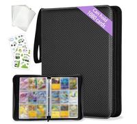 KIMIGO Álbum De Cartas Coleccionables,Album De Tarjetas Coleccionables con 60 Páginas 1080 Bolsillos,Álbum para Cartas Coleccionables,Álbum Cartas,Carpeta De Cartas con Cremallera