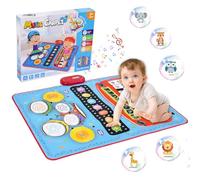 KIMIGO Alfombra Musical Piano Bebe con 10 Animales,Alfombra Musical para Bebé,Alfombrilla de Piano,Regalo Bebe,Regalos Originales Bebes 1 año(90CM*70CM)