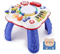 KIMIGO Baby Mesita Infantil Actividades Sensoriales,Mesa de Desarrollo para bebés con múltiples Juegos,Panel Interactivo Extraíble,Actividad Musical y Evolutiva,Regalo Juguetes Niños 1 Año